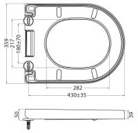 Сиденье дюропласт. с механизмом Soft Close MARINO BB105SC BELBAGNO