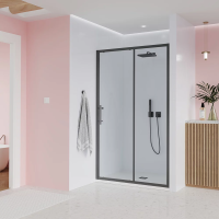 Душевая дверь раздвижная E1-GR-110-01-C9 1100x1950 Цвет профиля Графит брашинг Стекло  Прозрачное Veconi