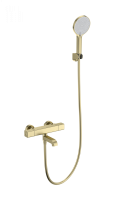 Смеситель для ванны с душем и термостатом WONZON & WOGHAND STAY 2, Брашированное золото (WW-B2016-A1-BG)
