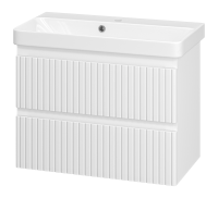 VICTORY - 70 Тумба подвесная с 2 ящ. белый + раковина УТ000015994 Brevita