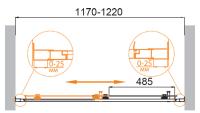 Дверь в проем. MOLVENO-BF-1-120-P-Cr 1200x1950 Cezares