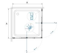 Душевой уголок RGW PA-38 квадратный 100-110*100-110*195 06083800-11 профиль Хром стекло Прозрачное 6 мм RGW