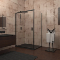 Душевой угол раздвижной прямоугольный RV040B-10090-01-C1 1000х900х1850 Цвет профиля Хром Стекло Прозрачное Veconi