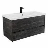 FAMILY База под раковину подвесная с двумя выкатными ящиками, Iron Stone, 750x480x550, Family-M-750-2C-SO-IS