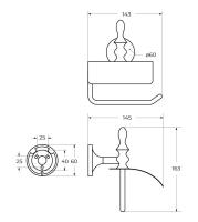 Держатель туалетной бумаги AM-E-4283-Br Бронза Art&Max