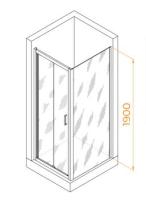 Душевой уголок RGW PA-142 (PA-21 + Z-050-5) прямоугольный   90*120*190 060814292-11 профиль Хром стекло Прозрачное 5 мм RGW