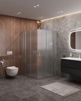 Душевой уголок, прямоугольный MOLVENO-A-22-90+30-P-Cr 1200x1200x1950 Cezares