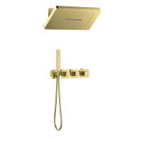 Душевая система встроенная с термостатом Timo Petruma SX-5249/17SM золото матовое
