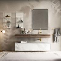 Зеркало LED с чёрной окантовкой, 3Д прямоугольное VLM-3VC600B-2 600х800 VINCEA