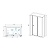 Душевой уголок RGW CL-41 (CL-21 + Z-050-1) прямоугольный   80* 90*185 04094189-011 профиль Хром стекло Прозрачное 4 мм RGW
