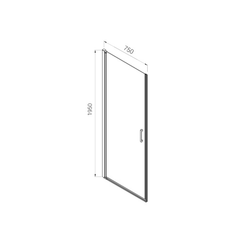 Душевая дверь Alpha VDP-3AL750MT , хром, стекло текстурное, , шт Vincea
