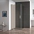 Душевой уголок прямоугольный.     SLIDER-AH-1-90-70/80-BR-Cr (700-800)x900x1950 Cezares