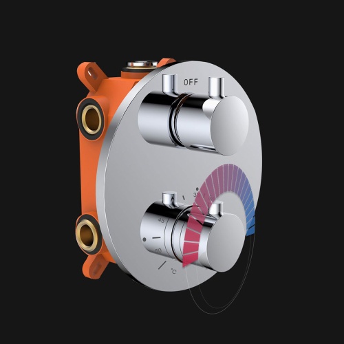 Душевой комплект VSFW-101TCH термостат встраиваемый, 2 режима, 25см S304 верх душ, хром, , шт Vincea