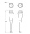 Ножки для шкафчика, комплект 2 штуки, высота 35 см TIFFANY 8x8x35 Nero grafite 40387 CEZARES