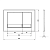 Кнопка смыва Veconi Square VFS-BL 150х220х13 VFS001BL VECONI